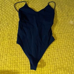 Re/Done Black Bodysuit